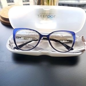 *NEW* Blue Metallic Eyeglasses